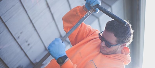 EW technician pulling soil samples