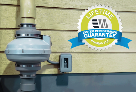 A desaturated image of radon fan system.